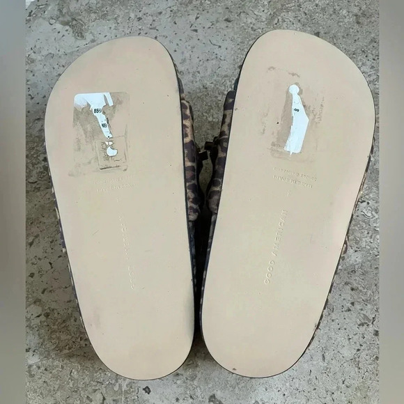 NWOB Good American Zoey Chain Platform Slides Leopard Size 4 - Picture 6 of 6